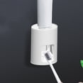 thumbnail image 5 of Wall-Mounted Toothpaste Dispenser with Squeezer and Storage Rack, Punch-Free Toothpaste Holder for Bathroom, White Organizer, 5 of 9