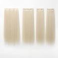 thumbnail image 2 of 4PCS Long Straight Hair Extension Clips Set for Women Clip In Natural Looking Wig Pieces Easy to Wear 22in Length 190g Weight for Layered Hairstyle Daily Wear, 2 of 8