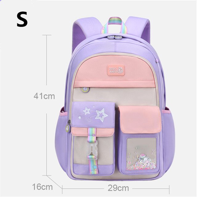 Mochila escolar con arcoíris para niños y niñas, morral de hombro de princesa, morral escolar para adolescentes QYM unisex