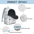 thumbnail image 3 of Ocean-Inspired Sailor Backpack for School & Travel, Waterproof Nautical Daypack with Compass, Boat, Rudder, and Lighthouse Print, Lightweight and Spacious for Students, 3 of 4
