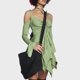 thumbnail image 4 of Vestido Cami Mini Vestido Mujer Hotsweet Una Línea Halter Vestido Fiesta Clubwear Kuymtek Verde T XXL para Mujer, 4 of 6
