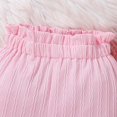 thumbnail image 7 of larppty Newborn Baby Girl Fall Outfit Bow Ruffle Long Sleeve Bubble Romper Long Pants Set Headband Infant 3Pcs Clothes, 7 of 7