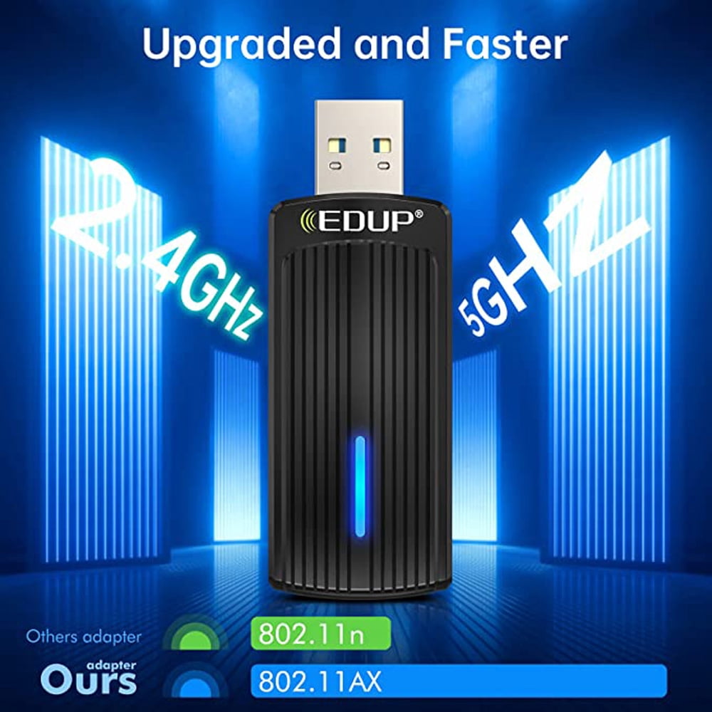 USB 3.0 WiFi 6 Adapter 1800M 5.8Ghz/2.4Ghz Wireless Network
