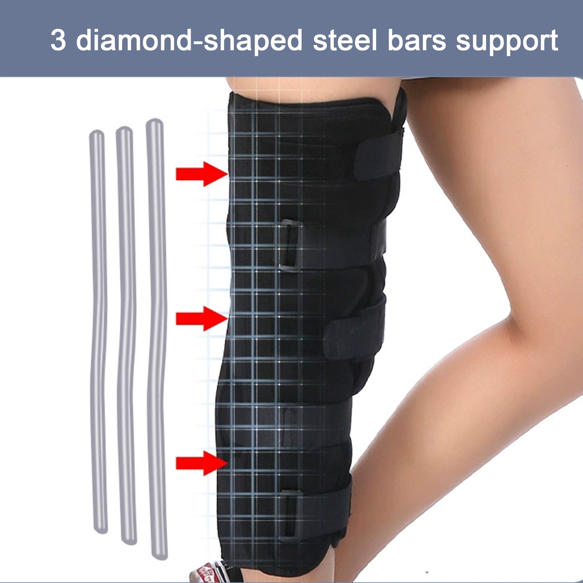 Knee Immobilizer Secure Comfort Knee Brace & Stabilizer for Recovery,Knee Fractures,Instability, ACL,MCL