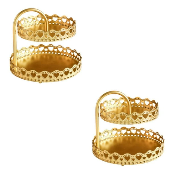 Advancent 2 Layer Iron Decorative Tray Fruit Free Diaplay Home Decor Standing Vege Type1 NO1