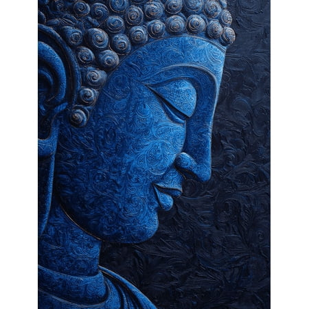 Buddha Relief Art Canvas Print Wall Decor for Living Room Bedroom Office Home Spiritual Sanctuary