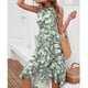 thumbnail image 3 of Vestido largo de mujer NikouMX Vestido sin mangas con volantes redondos, 3 of 7