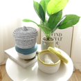 thumbnail image 1 of Klein Storage Basket With Lid In Natural Cotton For Nursery Black, 1 of 3
