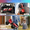 thumbnail image 6 of VIBESPARK 12V Electric Go Kart, Ride on Toys for Toddlers with Cool Flashing Lights, Foldable Electric Cars, Ride on Cars w/ Adjustable Seat, Built-in Music, EVA Wheels, Red, 6 of 8