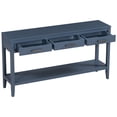 thumbnail image 5 of 3 - Drawer 1 - Shelf Console Table in Navy Blue American Style for Living Areas Sturdy MDF Pine Construction Easy Assembly, 5 of 6