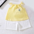 thumbnail image 4 of Conjunto Corto Casual para las Niñas Camisola sin Mangas con Pantalones Elásticos de Cintura Cómodo de Dos Piezas, 4 of 6