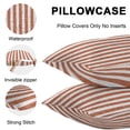 thumbnail image 5 of Lumbar Pillow Covers 20x12 Inch Set of 2, Orange Red Stripes Waterproof Outdoor Pillow Covers, Farmhouse Striped Geometric Simple Art Decorative Cushion Pillowcases for Patio Garden Couch Bed, 5 of 9