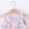 thumbnail image 6 of Odeerbi Girls Dress Baby Girls Clothes Toddler Dress Summer Holiday Style Backless Big Bow Flower Suspender Children's Skirt With Hat Pink, 6 of 9