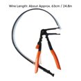 thumbnail image 1 of Herramienta de abrazadera de manguera, acero al carbono, funcion de bloqueo practica, cabeza plana, portatil, facil de usar, alicates de abrazadera de manguera flexible para, 1 of 7