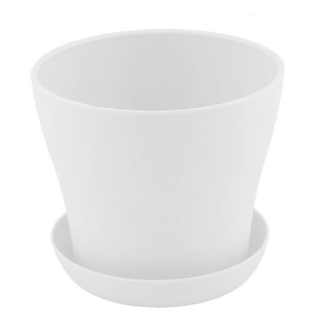 Pot Pond Plants - Hotel Windowsill Plastic Round Rose Plant Flower Aloes Orchid Pot Tray White