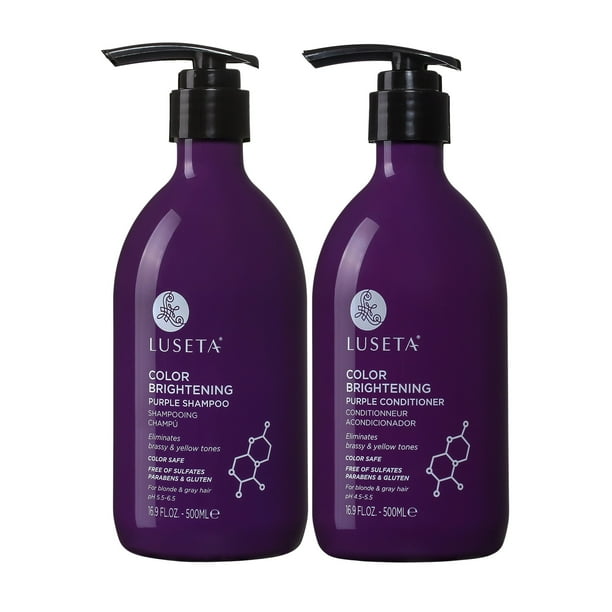 Luseta Luseta Color Brightening Purple Shampoo And Conditioner Set 2 X 16 9oz For Blonde And Gray Hair Walmart Com Walmart Com