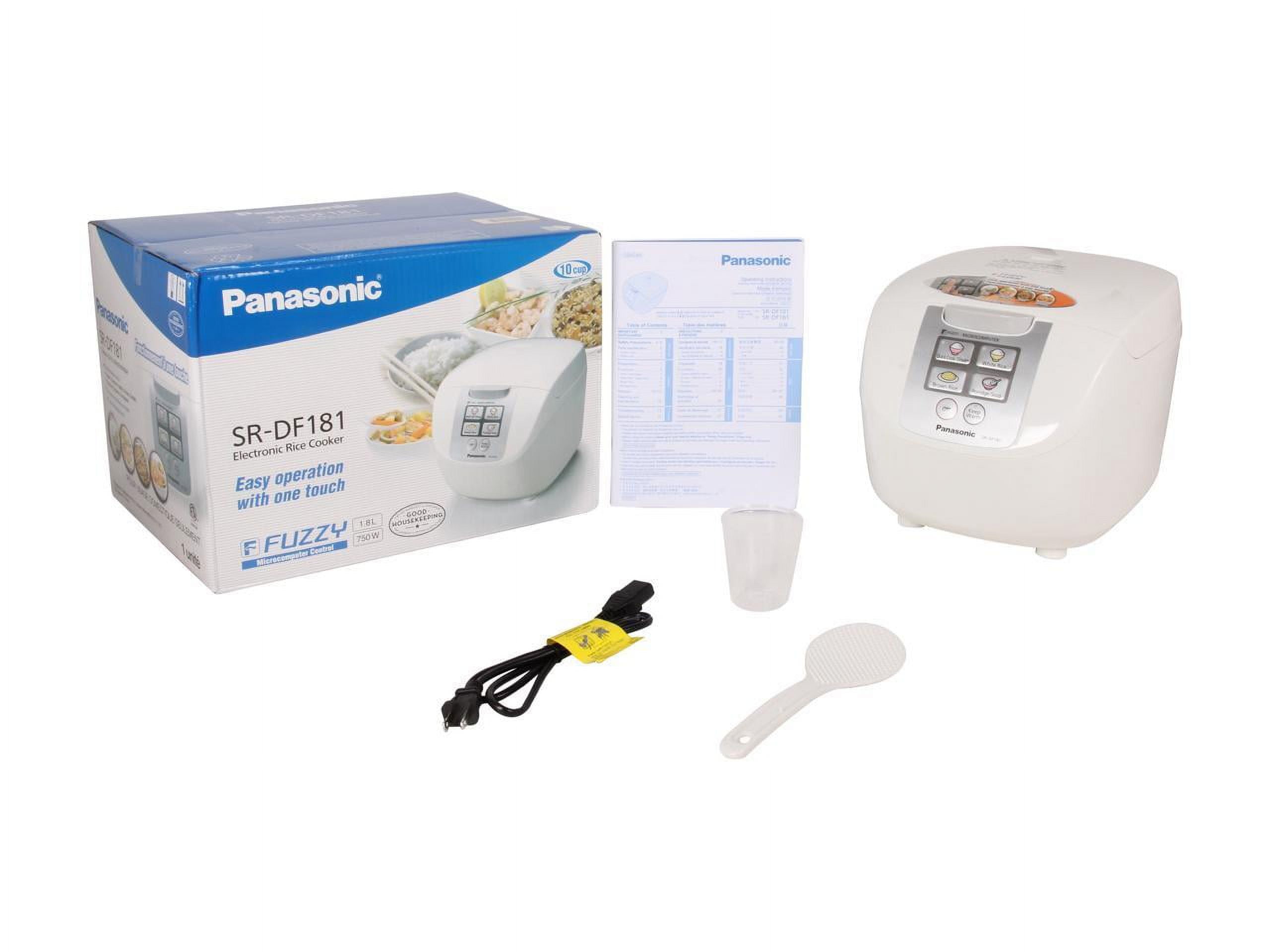 Panasonic Rice Cooker SR CN108 645 W 16 Programmes 1.06 quart Rice Black  White - Office Depot