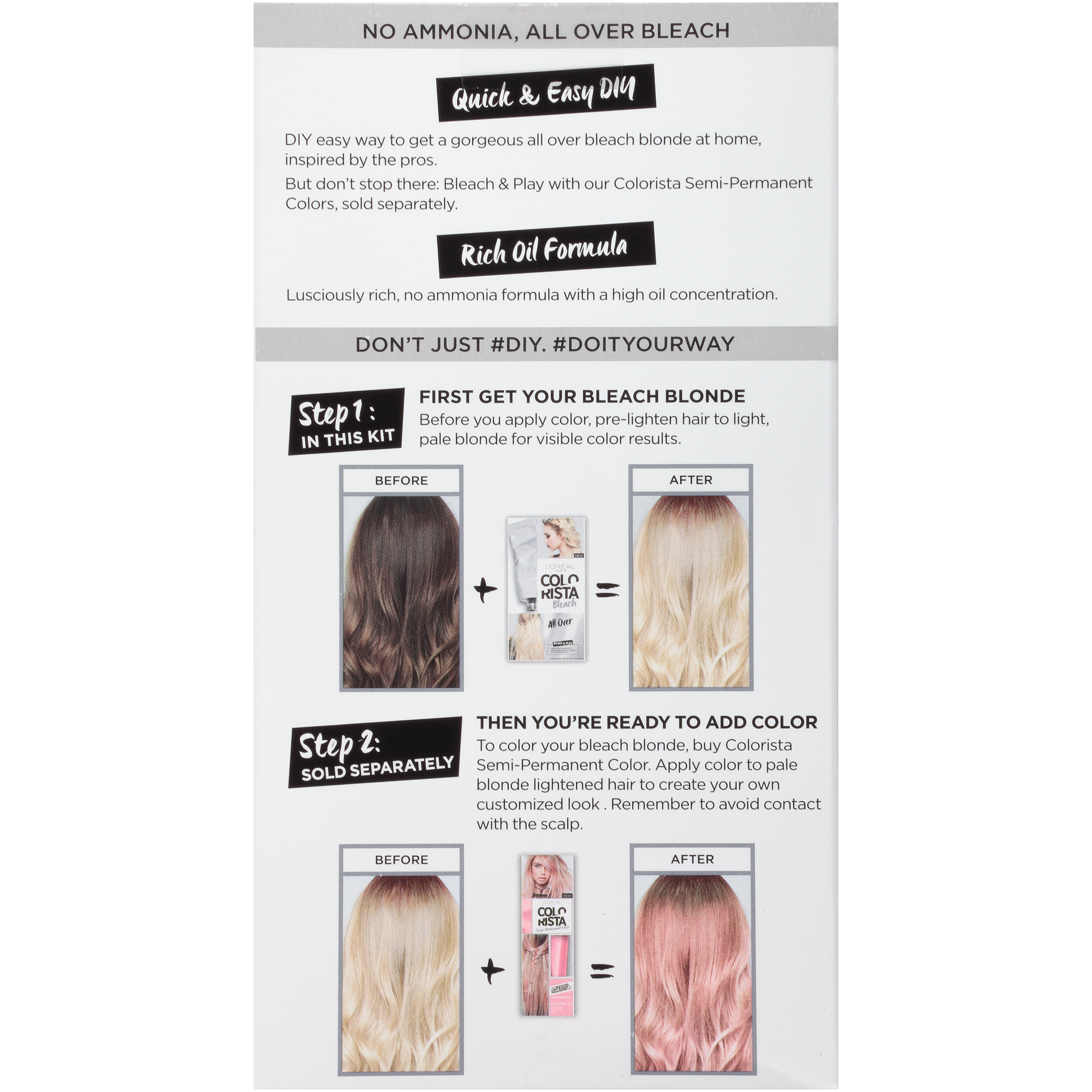 L Oreal Paris Colorista Bleach All Over 1 Kit Walmart Com