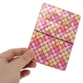 thumbnail image 3 of Unique Bargains 1 Pc Passport Holder Durable Woven Plaid Document Holder for Travel Pink, 3 of 5