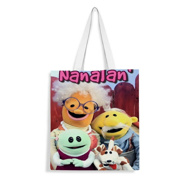 Nanalan Bolso de tela con estampado de lienzo para mujer, bolsa de compras reutilizable y estética, con cremallera interior, regalo para mujer,40*40cm.