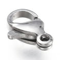 thumbnail image 2 of Resistant 316 Surgical Stainless Steel Lobster Claw Clasps Manual Polishing Stainless Steel color 10x6.6x3.1mm Hole: 1.2mm, 2 of 2