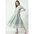thumbnail image 3 of S MAJIDA Kurta Set for Women Embroidered Rayon Kurta Dupatta with 3/4 Sleeve, 3 of 5
