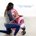 thumbnail image 5 of VIVO Pink 3 Wheel Pet Stroller / Cat & Dog Foldable Carrier Strolling Cart, 5 of 8
