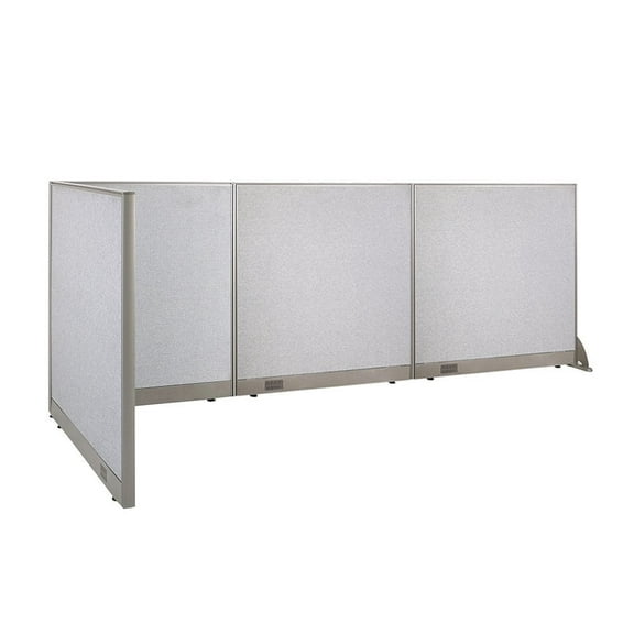 GOF L-shaped Freestanding Office Partition, Room Divider, Privacy Screen, Workstation Cubicle (48"D x 132"W x 48"H)
