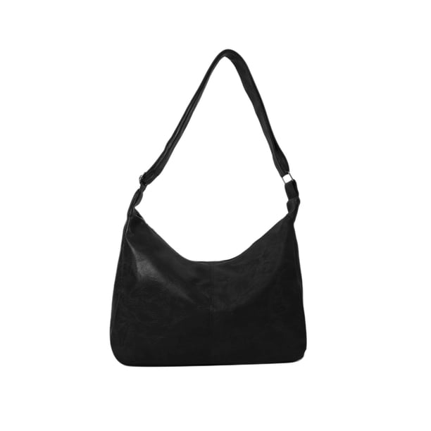 Bolsos de hombro de moda para mujer, elegantes y elegantes bolsos tote grandes de piel sintética estilo retro, ideales para el trabajo, viajes, negocios y como regalo para novias (negro).
