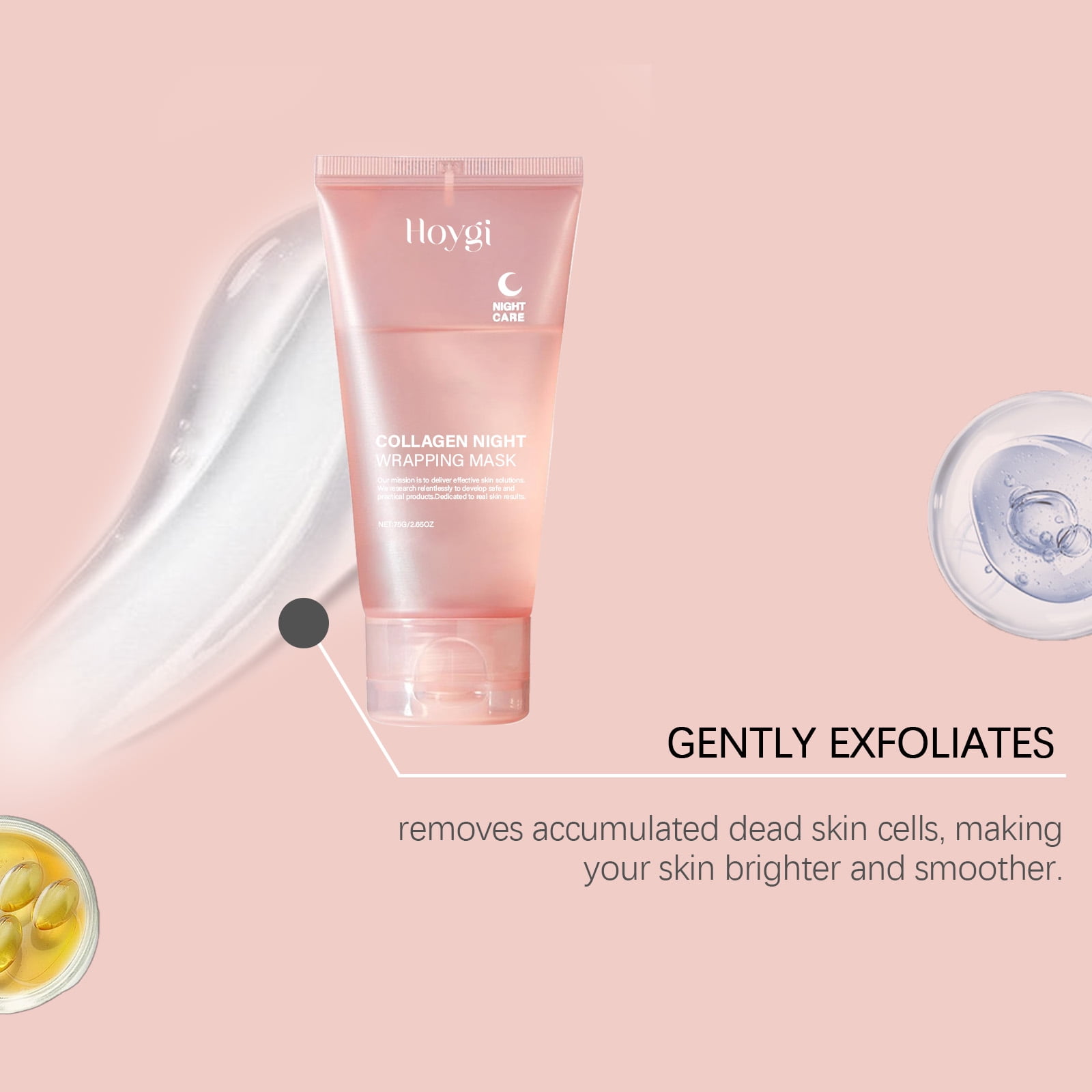 3pc Collagen Face Mask - Elasticity & Hydration Care, Reduces Sagging & Dullness - Hydrolyzed Collagen for Glowing Skin - Korean Skin Care, 2.53 fl.oz