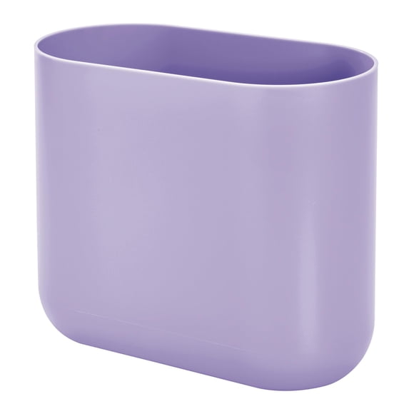 Bote de basura iDesign Cade de plástico ovalado con glicina, color morado, 2,8 L