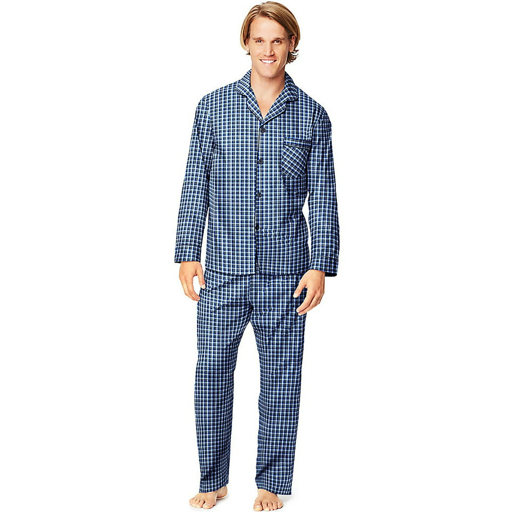 Hanes - Hanes Men's Woven Pajamas, Style LSLLBCWM/LSLLBCWMB - Walmart ...