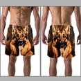 thumbnail image 3 of luoweisi Men's Beach Shorts Quick Dry Swim Trunks with Mesh Lining Sheepdog L, 3 of 5