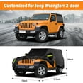 thumbnail image 2 of Waterproof Car Cover for Jeep Wrangler 2 Door 1987-2025 JK JL CJ YJ TJ Outdoor Sun Rain Snow Hail Protection with Driver Door Zipper, 2 of 7