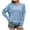 Blue, variant on Womens Fall Fashion 2022! QLEICOM Sweaters for Women, Women's Round- Neck Solid Color Lace Up Sleeves Recreational Pullover Knitting Sweater Long Sleeve Tops On Clearance