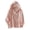 Pink, variant on Women's Cotton UV Button Down Shirt with Hooded Long Sleeve Sun Cover Up for Fall XL