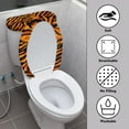 thumbnail image 3 of COEQINE Tiger Print Toilet Lid Cover and Toilet Tank Cover Machine Washable Durable Easy to Clean with a 2-Piece Toilet Cover Set for Home Bathroom Decoration, 3 of 7
