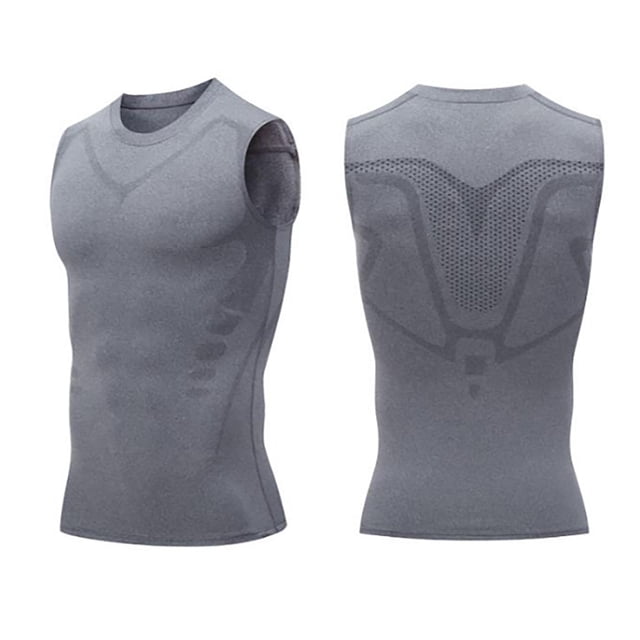 Meitianfacai Gilet de Mise en Forme Ionique, Haut de Compression pour Gynécomastie Thoracique pour Garçons et Hommes pour Construire un Corps Parfait