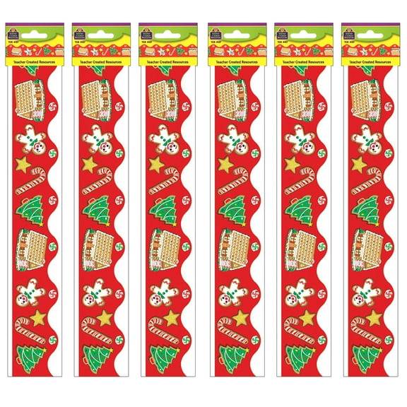 Teacher Created Resources Christmas Border Trim, 35 Feet Per Pack, 6 Packs