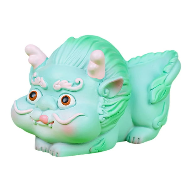 Decoración de año Nuevo Chino, Mini estatua de dragón, decoración para salpicadero de coche, figura de dragón chino en miniatura para el hogar, para , Verde 7.1x4.4x4.4cm Verde 71x44x44cm mayimx Estatuilla de escritorio