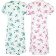 thumbnail image 4 of JEFFRICO Womens 2 Pack Nightgowns Short Sleeve Sleepwear Soft Pajama Dress Nightshirts, 4 of 4