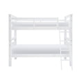 thumbnail image 3 of Linon Beckett Twin Over Twin Pine Wood Bunk Bed Heavy Duty Wood Slats in White, 3 of 19