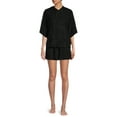 thumbnail image 2 of Secret Treasures Women's Sleepwear Sleep Terry Shorty Set, 2 of 5