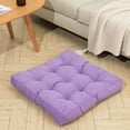 thumbnail image 2 of Square Thicken Floor Cushion,Cotton Linen Thick Meditation Pillow ,22x22 Inch,Purple, 2 of 8