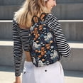 thumbnail image 5 of Balery Cute ghost in the flowers Mochila Clásica Impresa Básica para Viaje, Mochila Escolar Resistente al Agua, Mochila de Lona con Correas Ajustables-Medium, 5 of 5