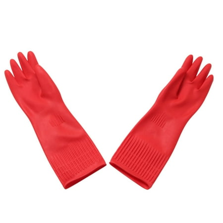 

38cm Kitchen Clean Gloves Waterproof Long Sleeve Gloves Rubber Latex Gloves for Dishewashing New
