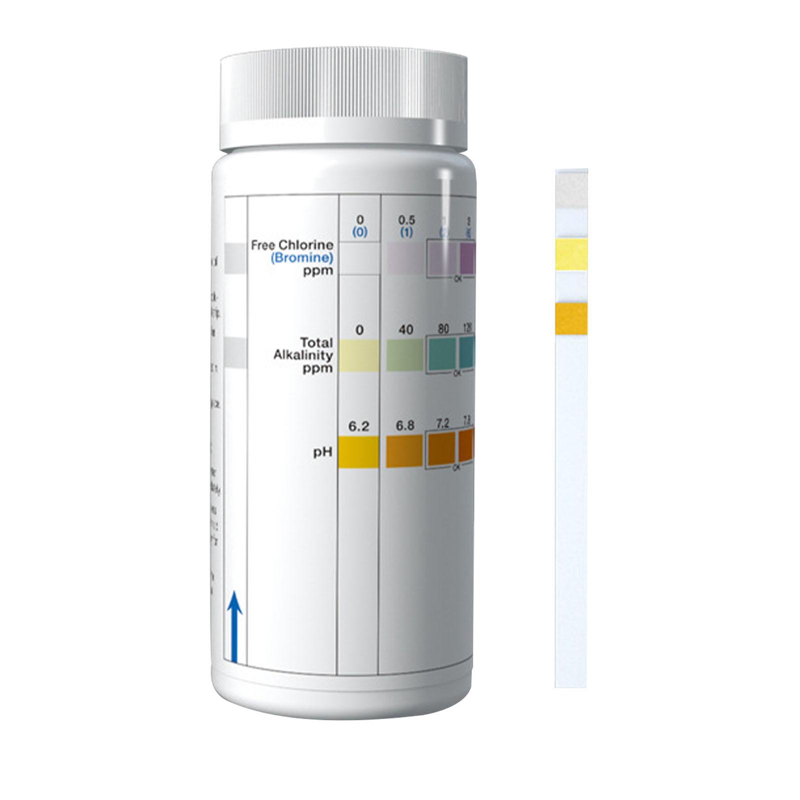 Pool Test Strips100 Pcs Spa Hot Tub Swimming Pool Test Strips3 in 1 Spa Test Strips for Hot