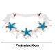 thumbnail image 2 of Diadema sirena estrella de mar diademas bohemias boda flor océano estrella de mar concha diadema de encaje elástico, 2 of 5
