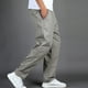 thumbnail image 4 of Pantalones cargo de longitud completa para hombre, deportivos, informales, con bolsillo, cordón y cremallera, color liso, cintura elástica, 4 of 6