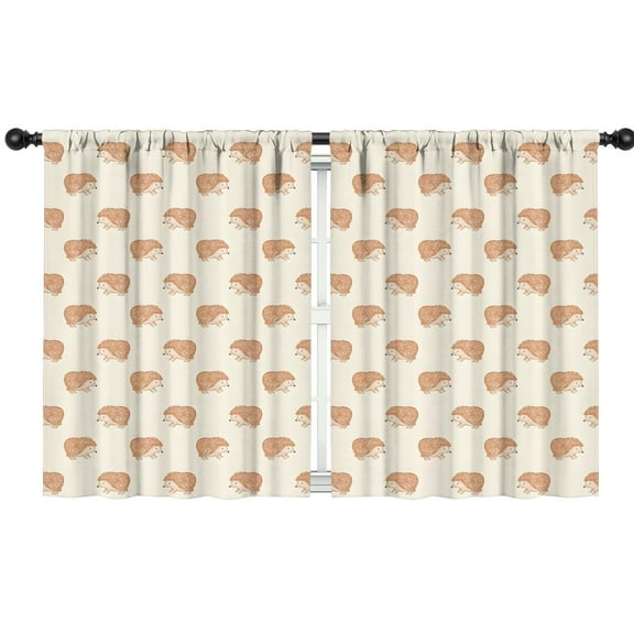 Blackout Kids Curtains,Hedgehog Pattern Childrens Insulated Curtains Set Of 2,Bedroom Essentials,Toddler Room Decor 42"x54"(106x137cm)